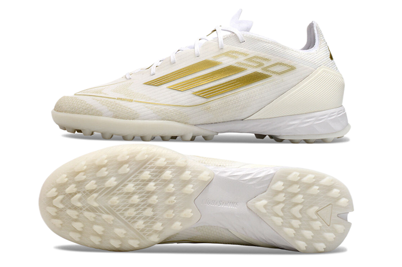 Adidas F50 Elite Society TF - Branco Dourado