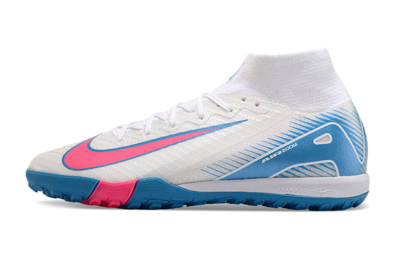 Nike Air Zoom Superfly 10 Society Elite TF - Branco Azul Rosa