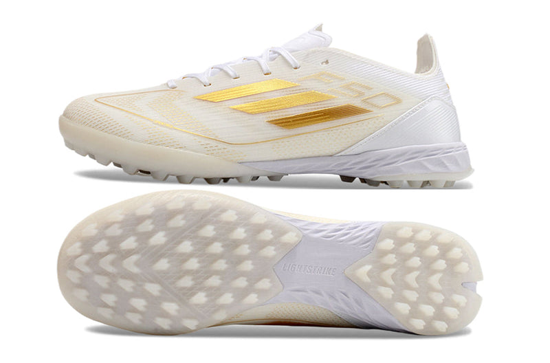 Adidas F50 Elite Society TF - Branco Dourado