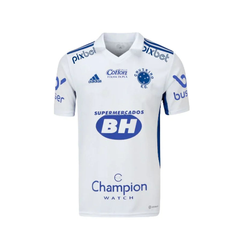 Camisa Cruzeiro II 22/23 com Patrocínios - Adidas Torcedor Masculino - Branca