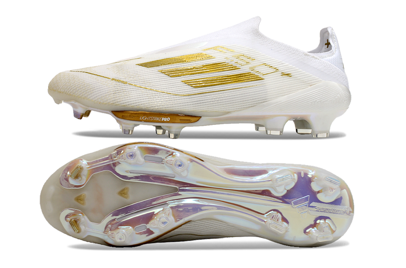 Adidas F50 Elite + FG - Branco Dourado