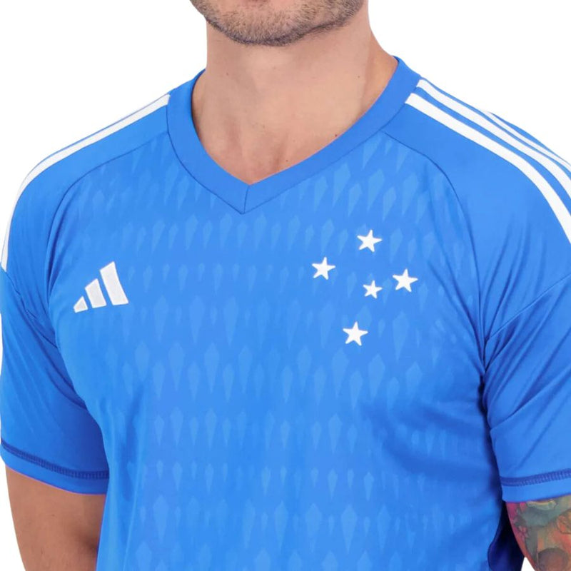 Camisa Cruzeiro Goleiro Titular 24/25 Personalizada CÁSSIO N° 1  - Adidas Torcedor Masculino