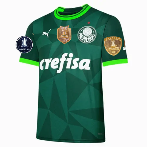 Camisa Palmeiras I 23/24  Com Patchs libertadores e Brasileirão  - Puma Torcedor Masculino