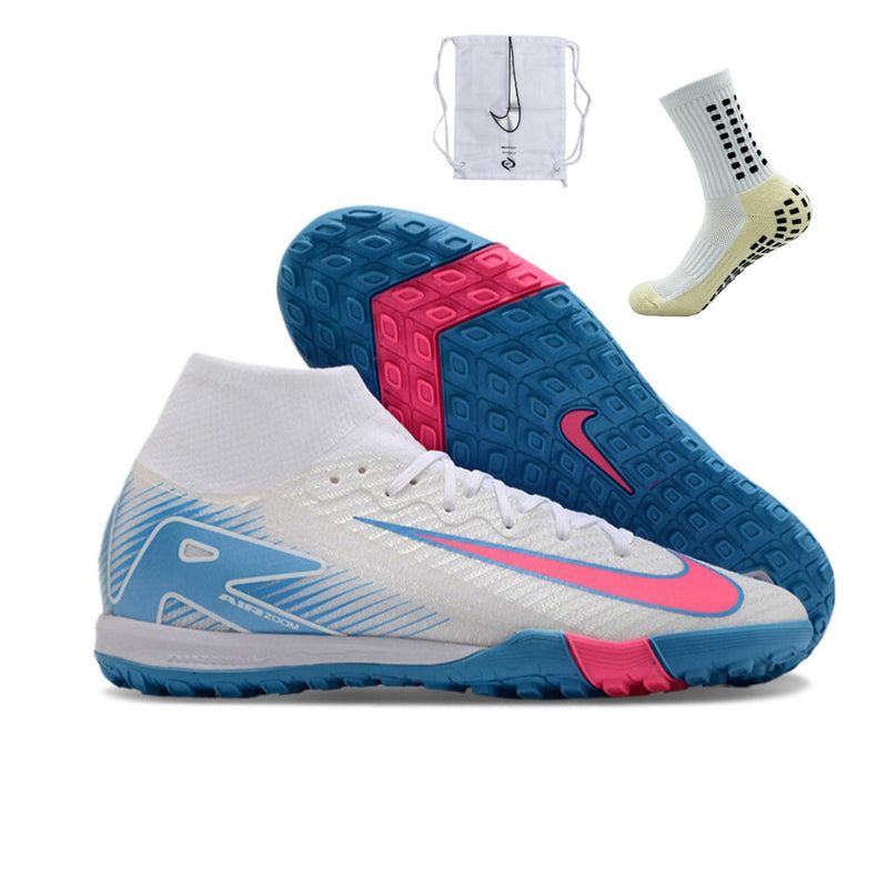 Nike Air Zoom Superfly 10 Society Elite TF - Branco Azul Rosa