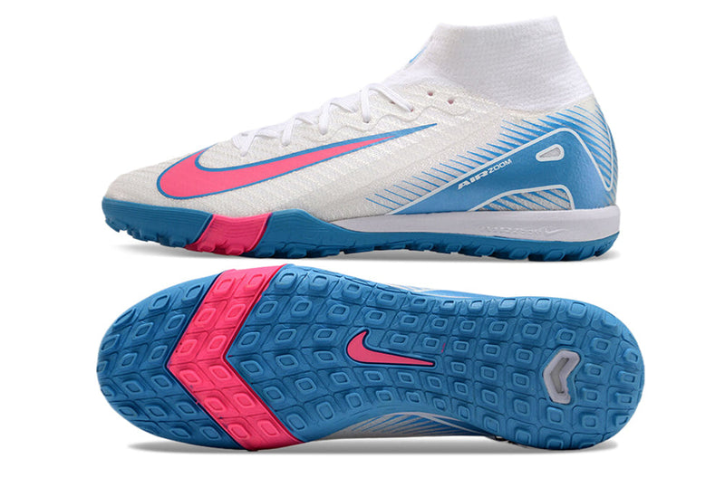 Nike Air Zoom Superfly 10 Society Elite TF - Branco Azul Rosa